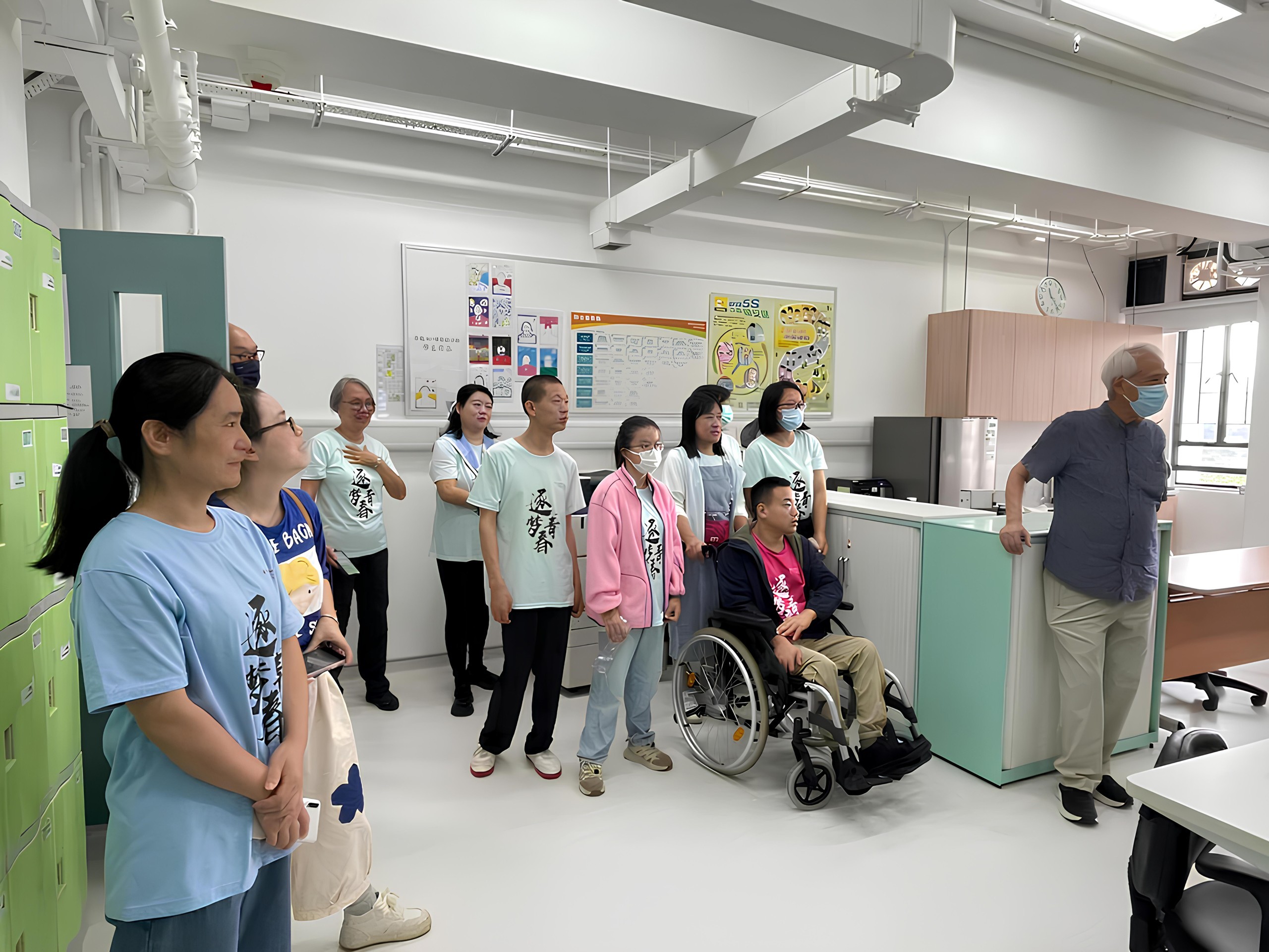 Visitors visiting Shine’s training workshops