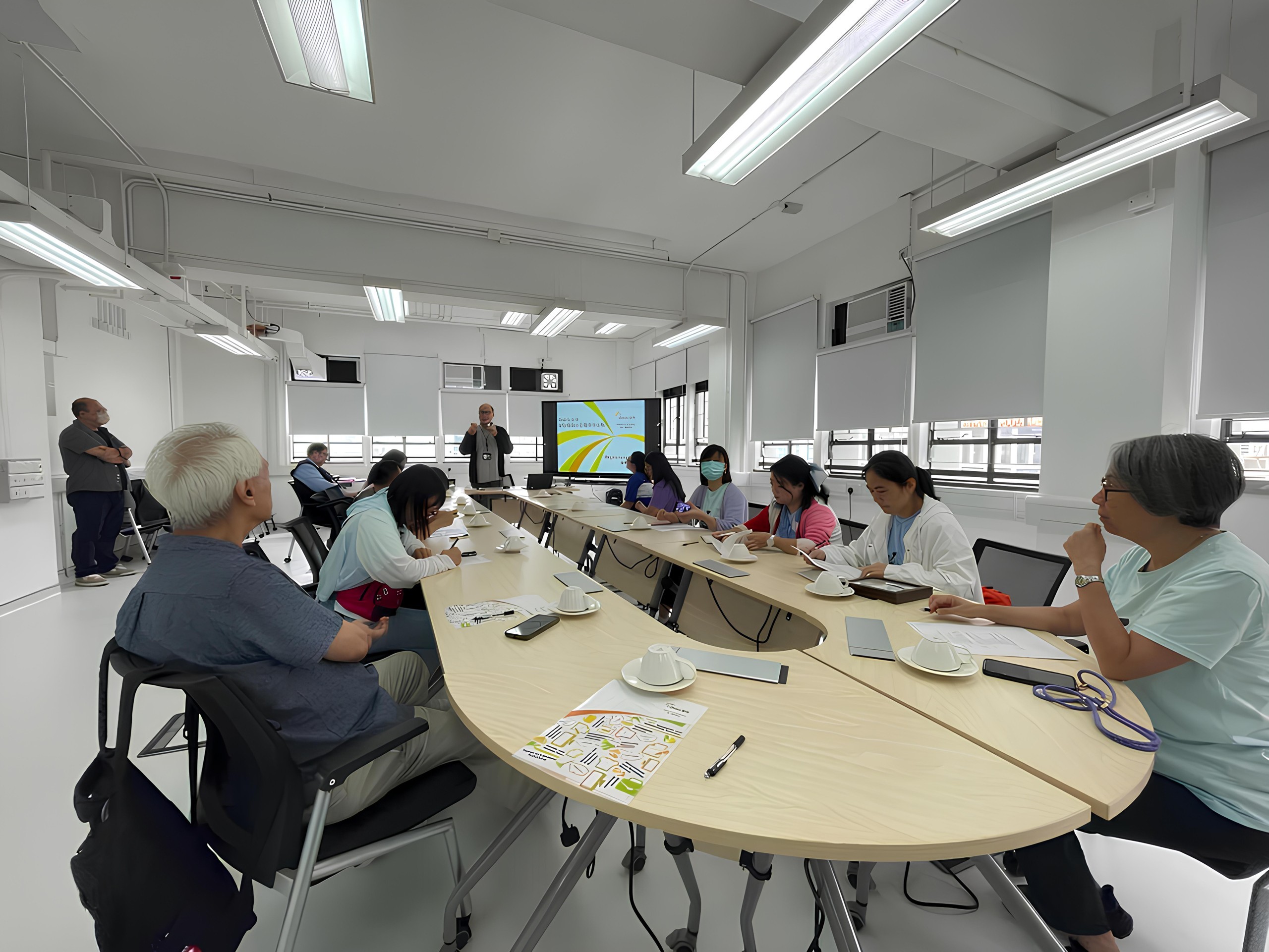 Shine introducing the centre’s services to visitors